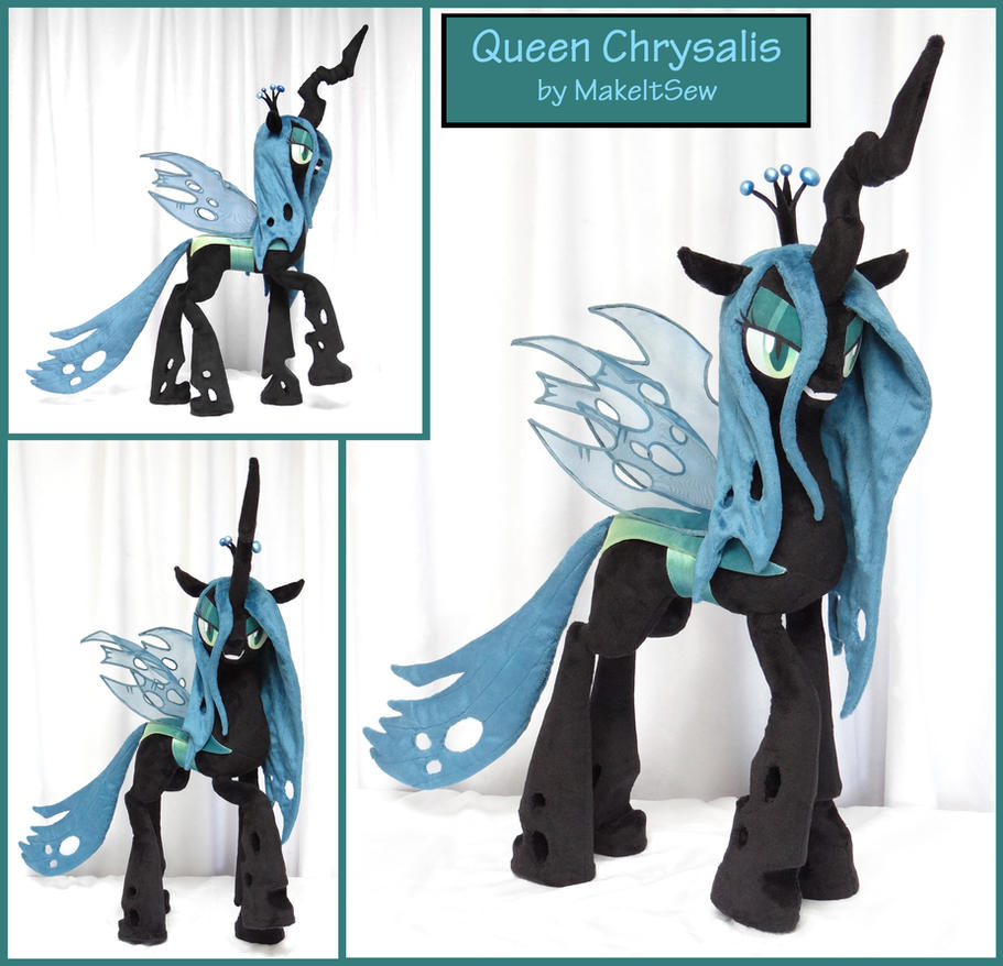 mlp_queen_chrysalis_plushie_by_makeitsew