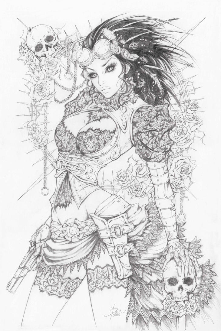 lady mechanika coloring pages - photo #4