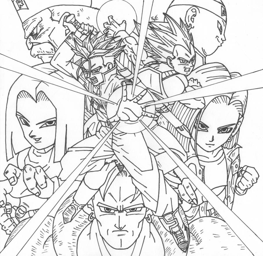 dbz coloring pages trunks - photo #27