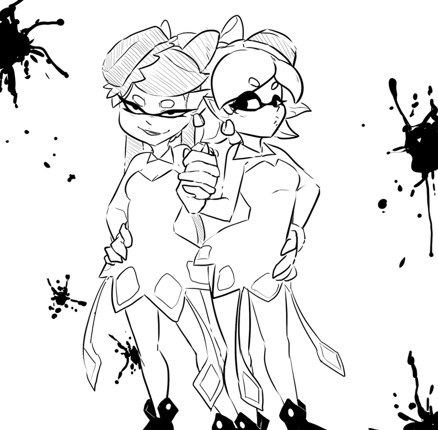 callie and marie splatoon coloring pages - photo #2