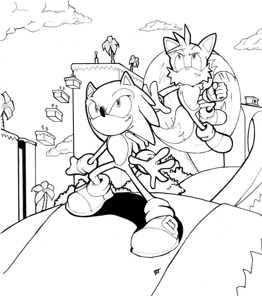 tails sonic the hedgehog coloring pages - photo #46