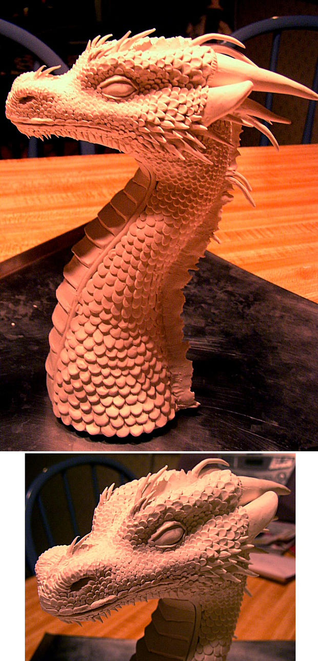 Clay Dragon - WIP by kelly-bot on DeviantArt
