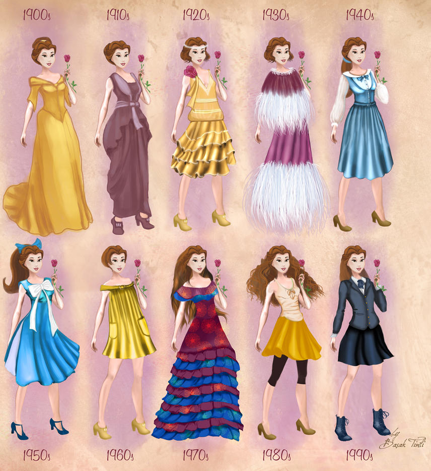 Belle in in 20th century fashion by BasakTinli by BasakTinli