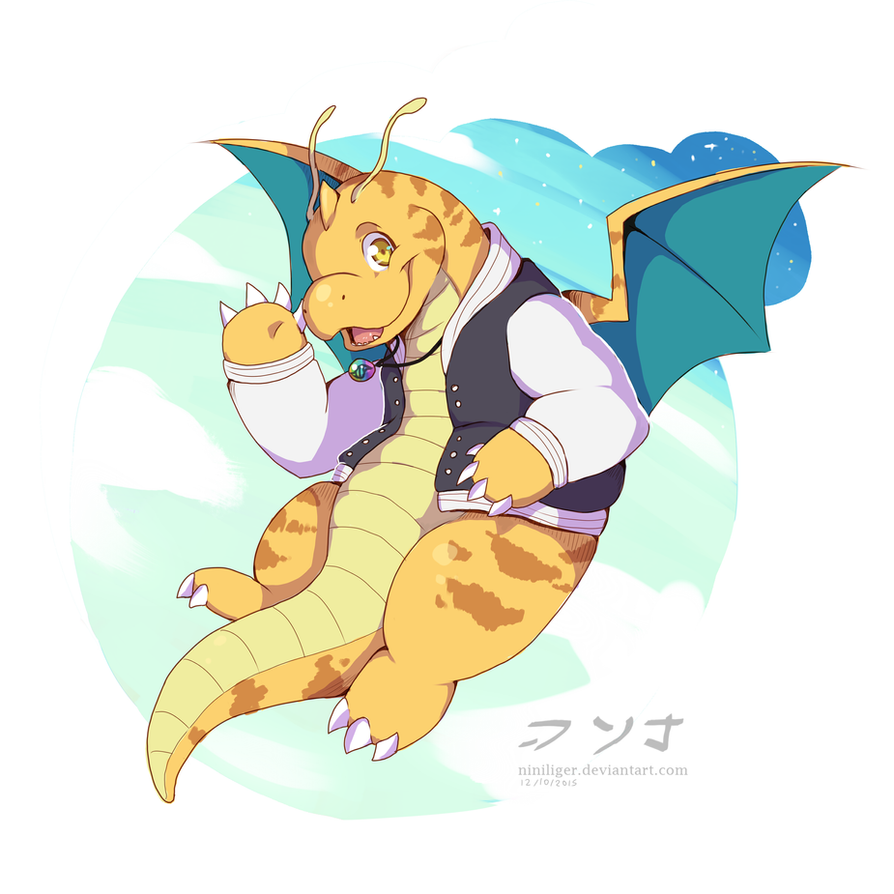 Dragonite pokesona - Comission by DrowsyLiger