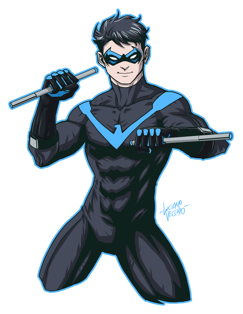 [Animation 4ML] "Ici Nightwing. J'appelle d'Ivy Town... une Héroïne vient de disparaître, comme Superman.  Aidez-moi !" [LIBRE] Nightwing_rebirth_by_lucianovecchio-dandk0l