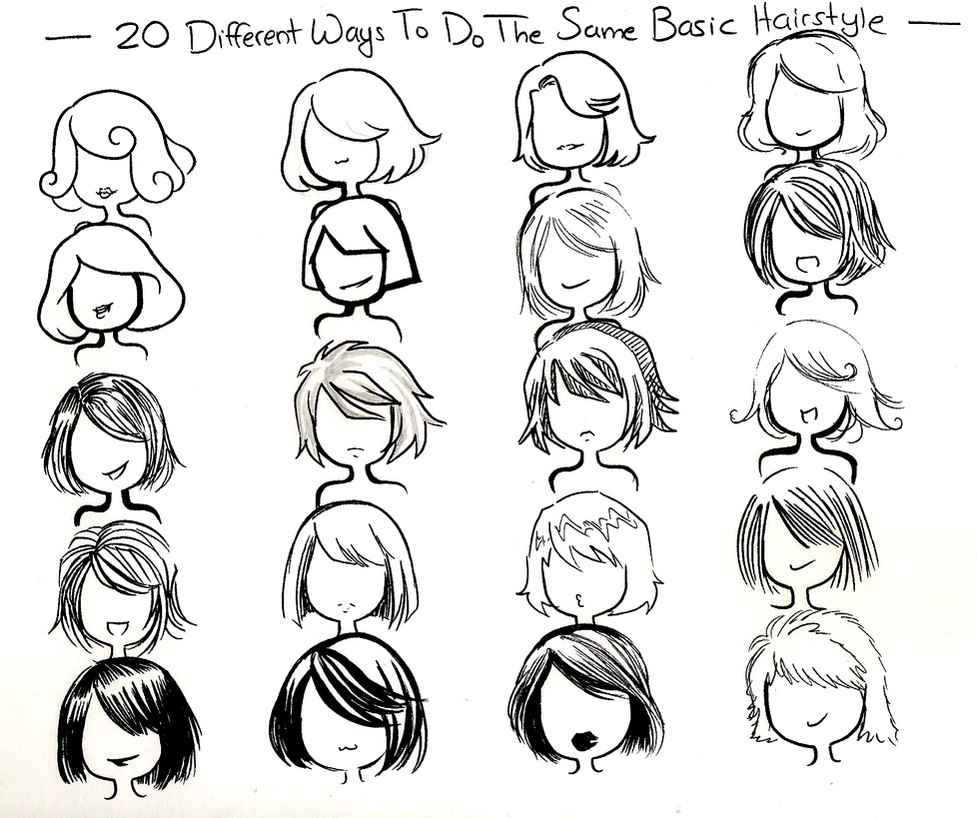 twenty ways- basic hairstyle- by NeonGenesisEVARei on ...